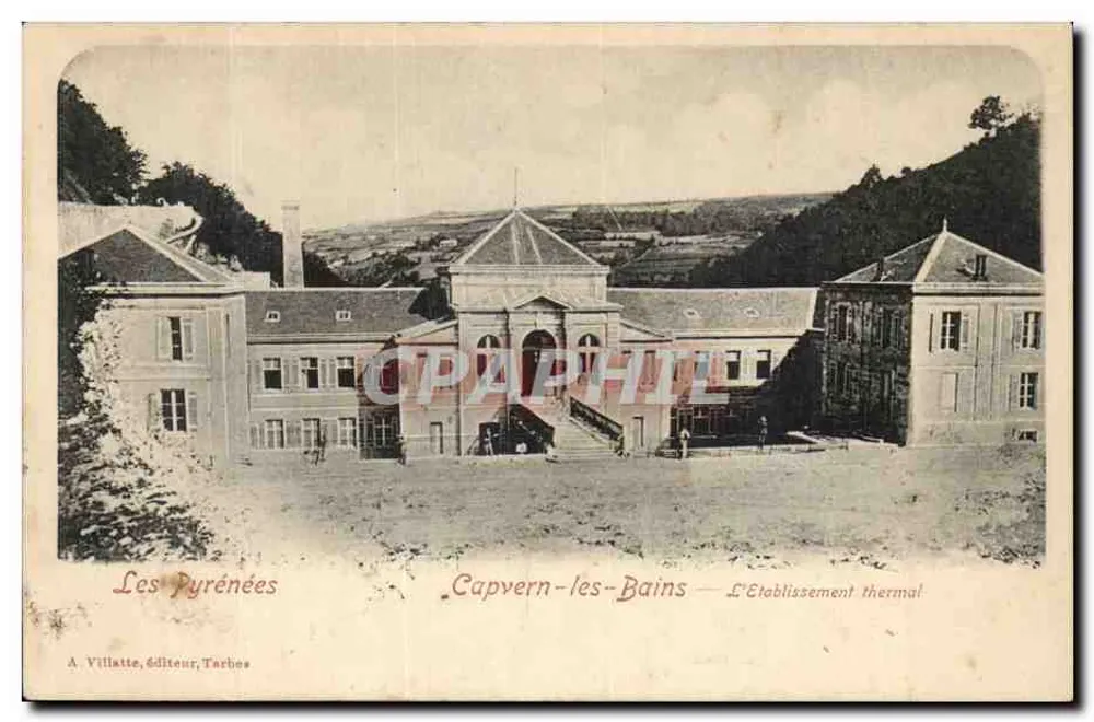 Capvern-les-Bains — A Estação Termal — A. Villatte, editor, Tarbes - Frente
