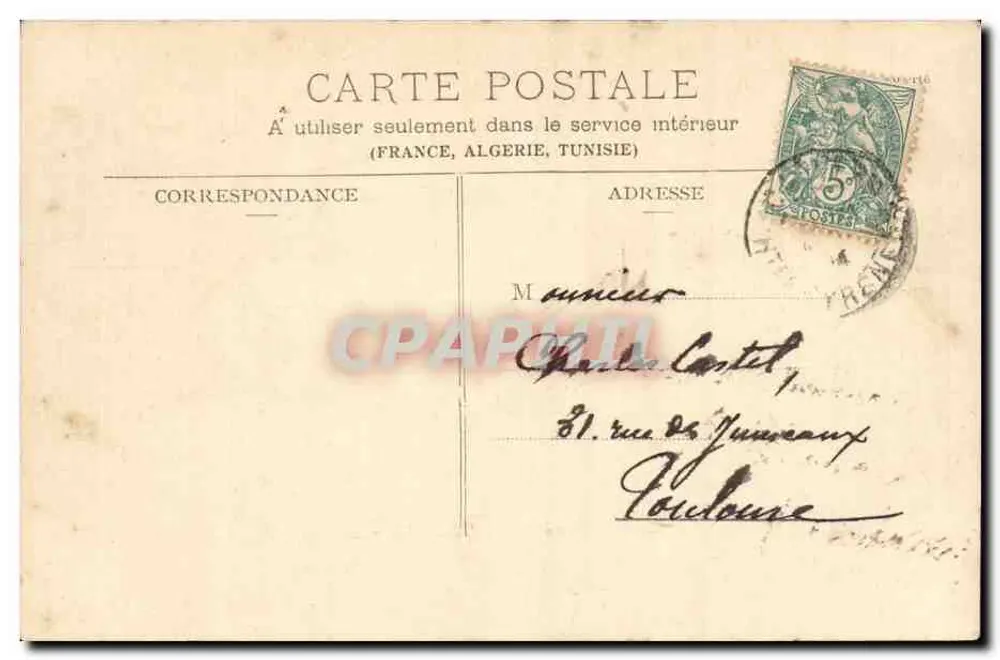 Capvern-les-Bains — A Estação Termal — A. Villatte, editor, Tarbes - Verso