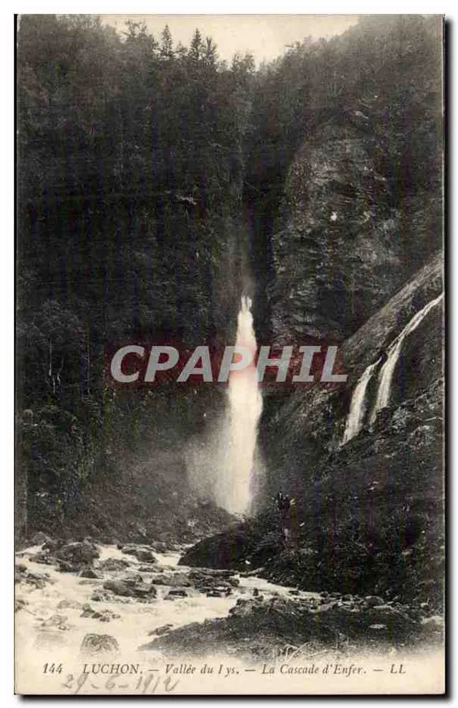 Luchon — Vale do Lys — A Cascata do Inferno — LL, n° 144 - Frente
