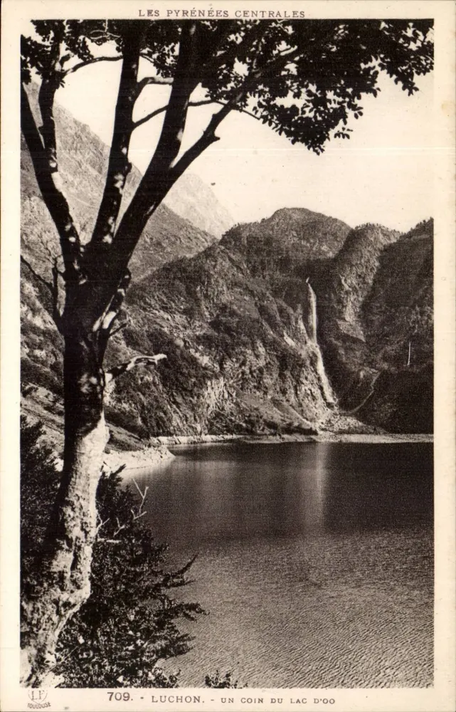 Luchon - Um canto do lago d'Oo — As Pirineus Centrais — Edição L. Rouidouze, n°709 - Frente