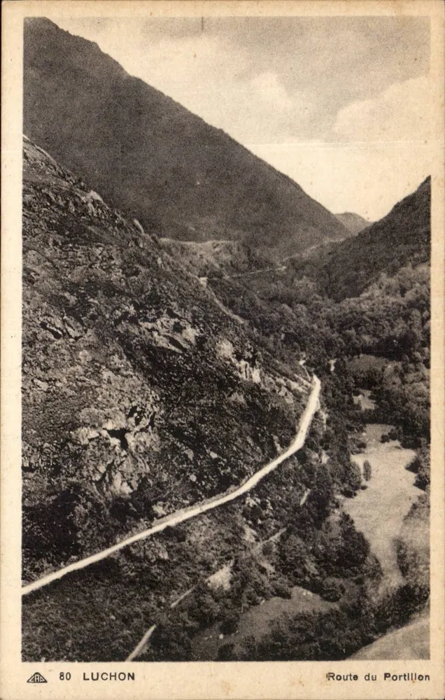 Estrada do Portillon — Luchon — editor Luchon, n° 80 - Frente