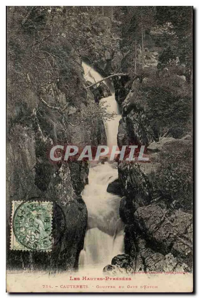 Les Hautes-Pyrénées — Gouffre du Gave d'Estom — editor anônimo, n° 754 - Frente