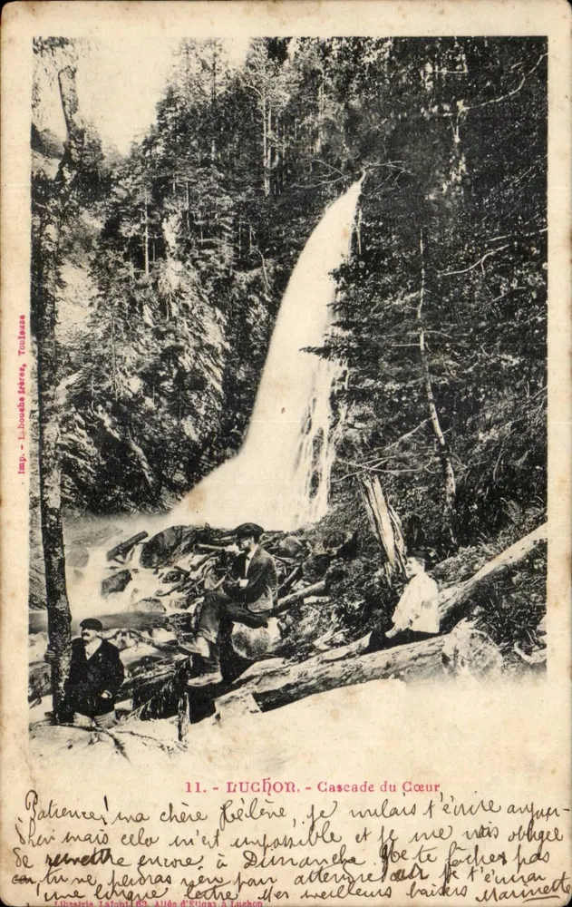 Luchon - Cachoeira do Coração — Imp. L. Rouche Jeters, Toulouse, n°11 - Frente