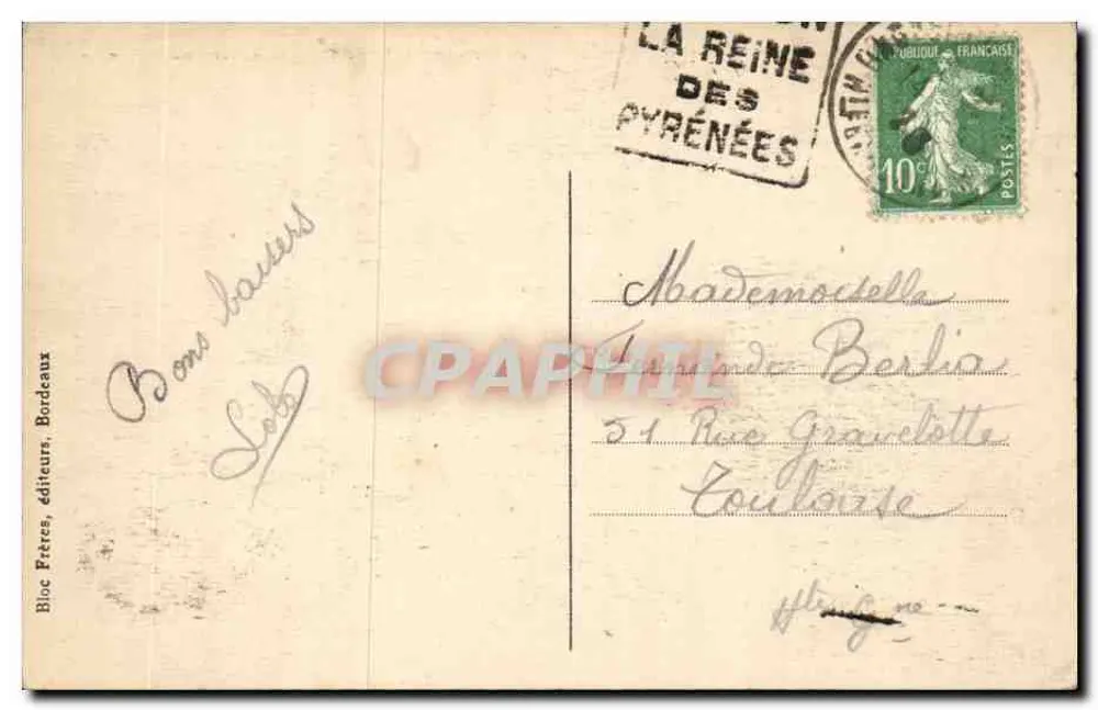 Environs de LUCHON — Le Lac Vert (alt. 1960 m) — ER. - Verso