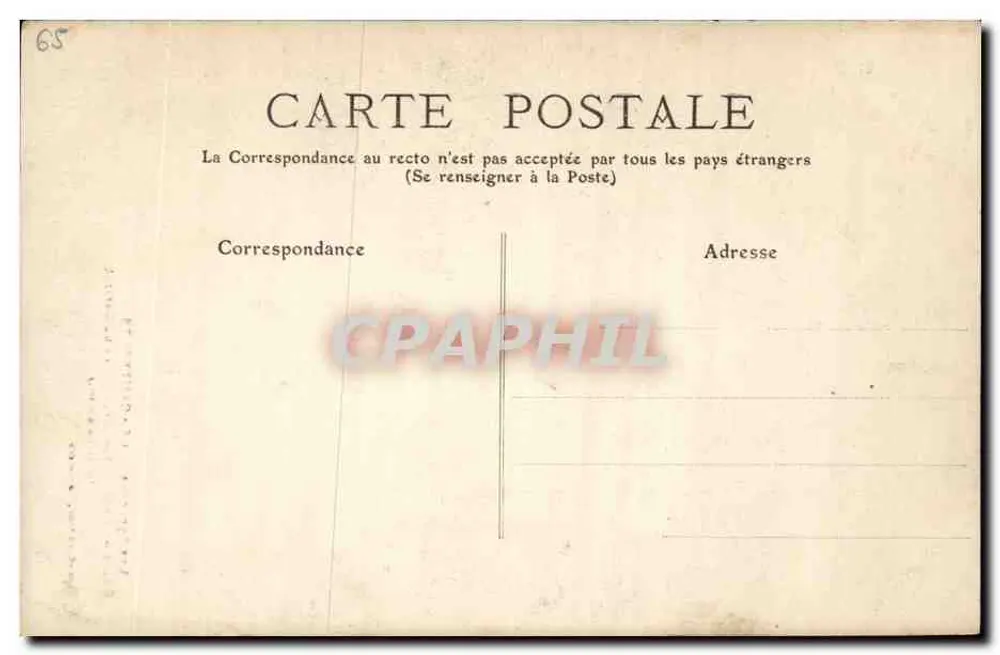 Die Pyrenäen — 68 — Cauterets — Gouffre du Cerizet (Höhe 1235 m.) — Couget, Verlag, Cauterets - Rückseite