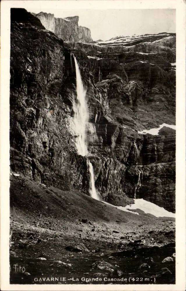Gavarnie — A Grande Cascata (422 m.) — Tito - Frente