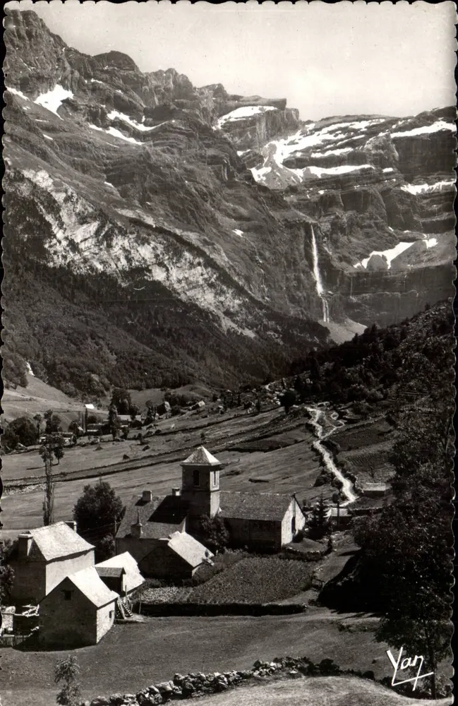 Gavarnie — Die Kirche und der Cirque — Edition Quinault, Lourdes - Vorderseite