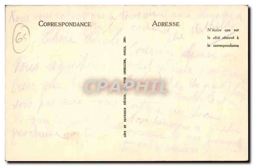 Ansicht von Cauterets - La Rallère - Wasserfall du Lutour — LL, Nr. 125 - Rückseite