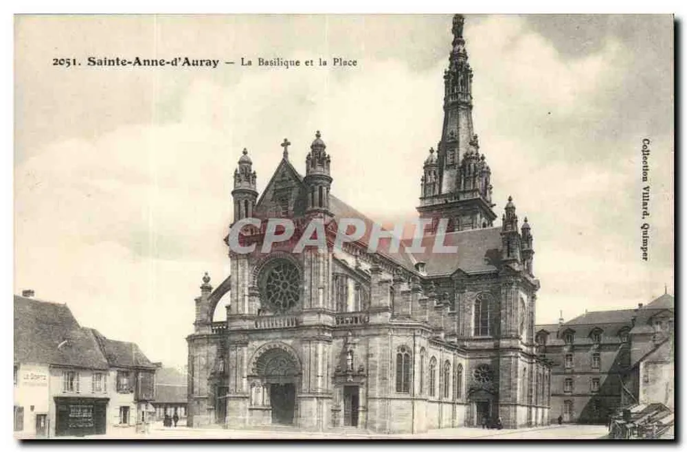 Sainte-Anne-d'Auray — Die Basilika und die Place — Sammlung Villard, Quimper - Vorderseite