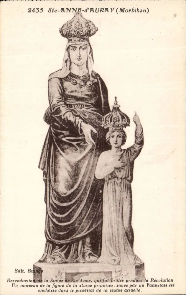 Ste-ANNE-d'AURAY (Morbihan) — Nachbildung der ursprünglichen Statue — Edit. Guingo - Vorderseite