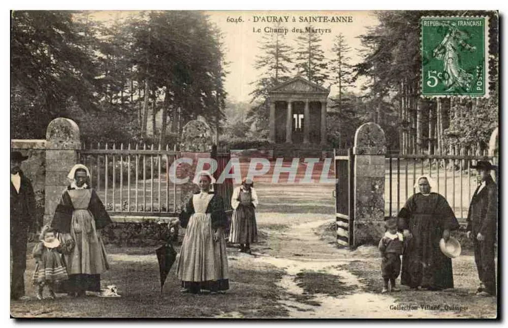 D'AURAY a SAINTE-ANNE — O Campo dos Mártires — Coleção Villaret, Oulmier - Frente