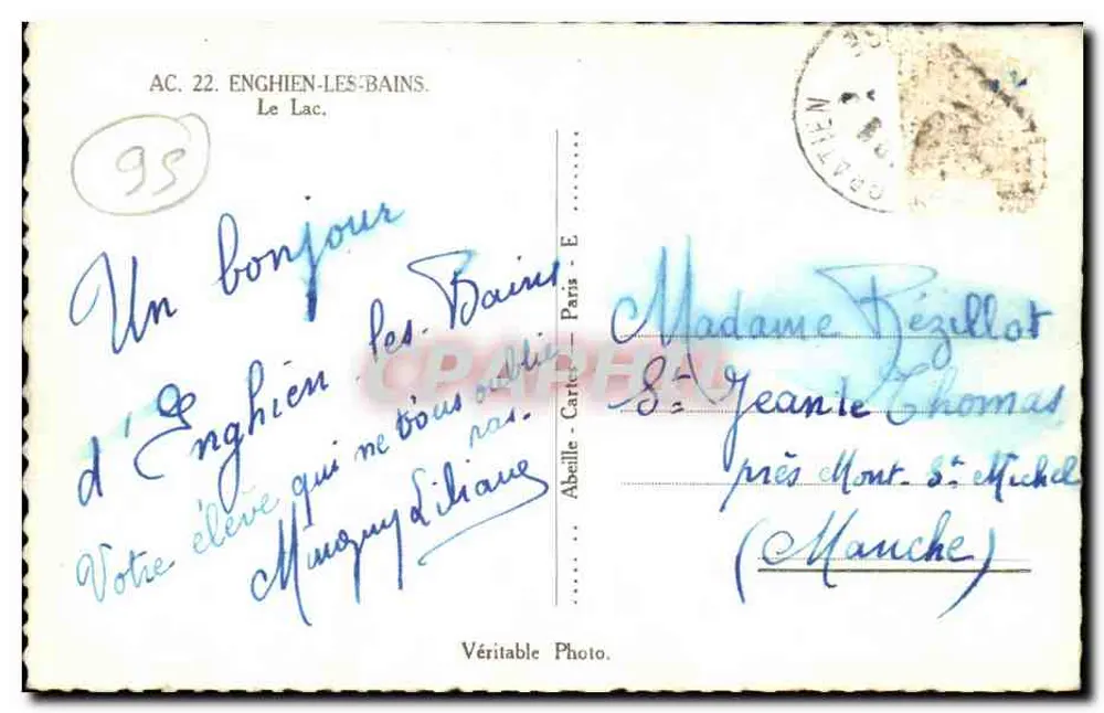 Enghien-les-Bains — O Lago — Abelle-Carter, n° 95 - Verso