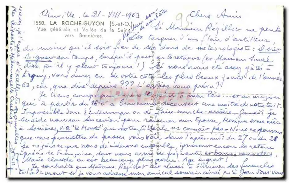 La Roche-Guyon — Allgemeiner Blick und Tal der Seine — Verlag: Photo Éditeurs de France - Rückseite