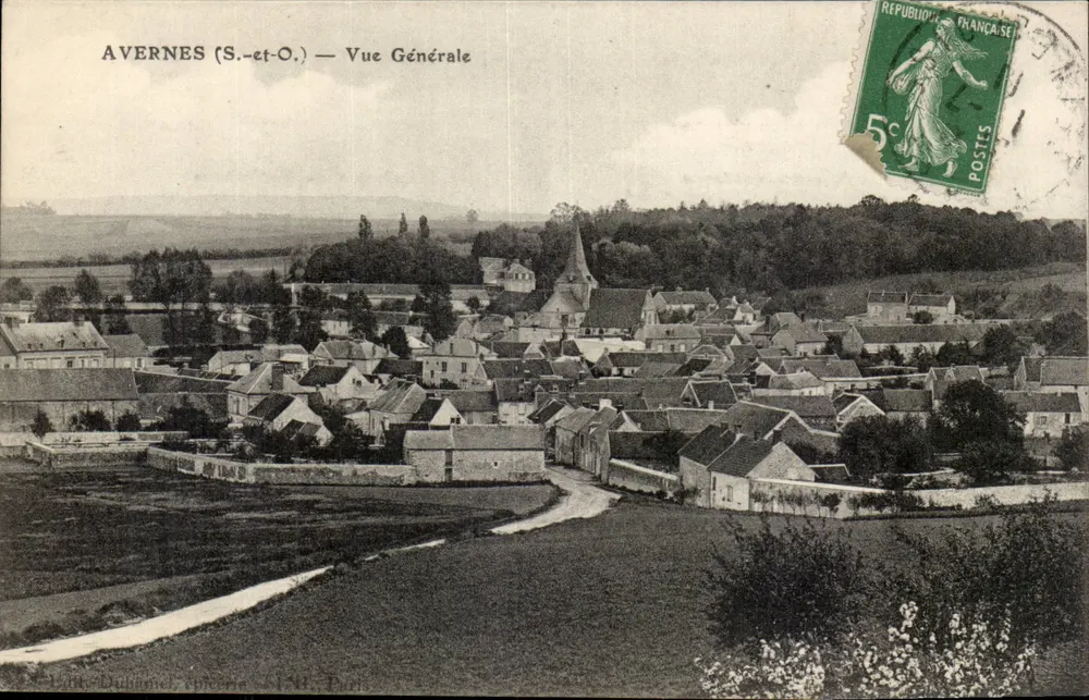 Avernes (S.-et-O.) — Visão Geral — Editor: Lefebvre-Delorme, n° 95 - Frente