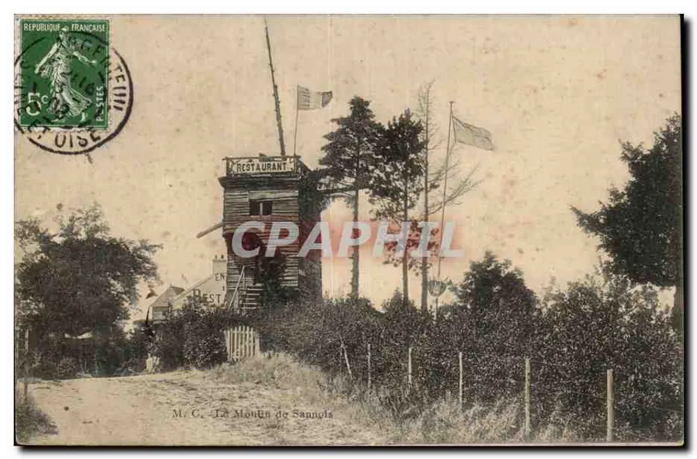 O Moulin de Sannois — Restaurante em um moinho de vento — M. C. editor - Frente