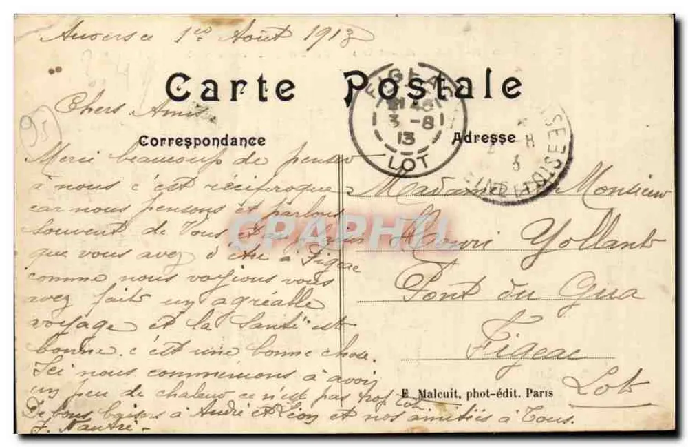 L'ISLE-ADAM (S.-et-O.) — Die Strände Richtung Gabonillet — E. Malcuit, Fotograf-Verleger, Paris, Nr. 2792 - Rückseite