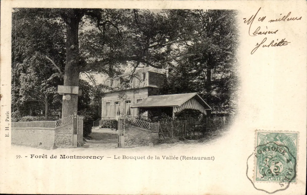 Forêt de Montmorency — Le Bouquet de la Vallée (Restaurant) — E.H., Paris, n°39 - Vorderseite