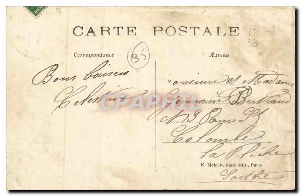 Montmorency — Hochzeitsreise — E. M. — n° 1443 - Rückseite
