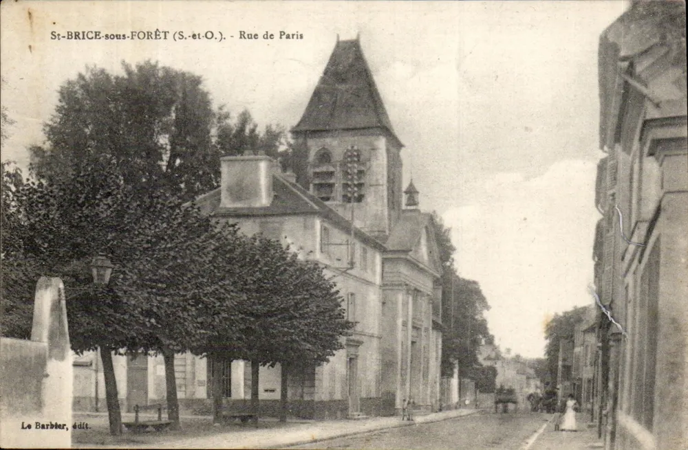 St-BRICE-sous-FORÊT (S.-et-O.) - Rue de Paris — editor Le Barbier - Frente