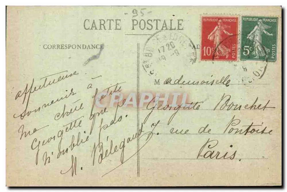 St-BRICE-sous-FORÊT (S.-et-O.) - Rue de Paris — editor Le Barbier - Verso