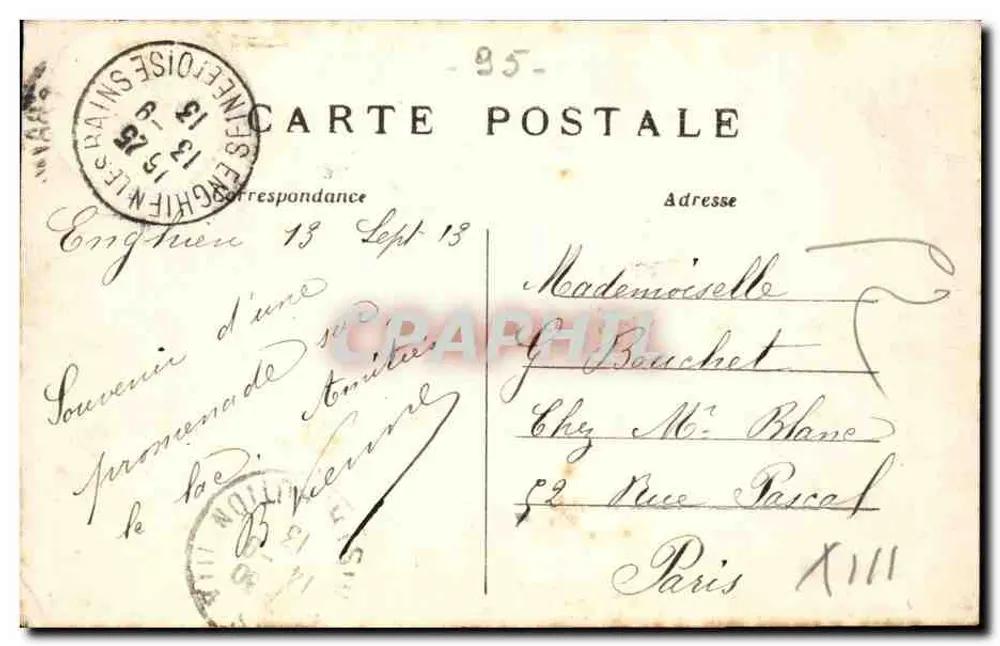 Enghien-les-Bains — Die Ufer des Sees — Kanufahren — J. Molrand, n°2967 - Rückseite
