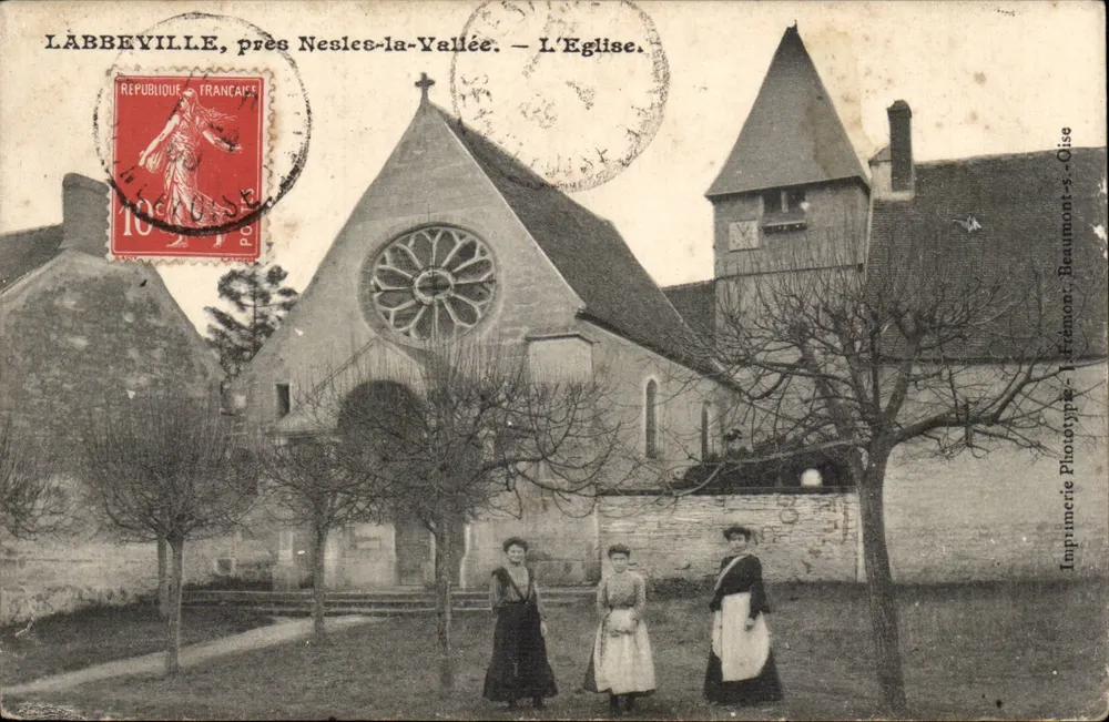 Abbeville, nahe Nesles-la-Vallée — Die Kirche — Phototype-Druckerei, Beaumont-sous-Cîteaux - Vorderseite