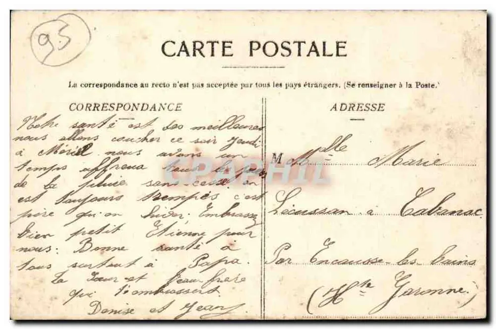 Abbeville, nahe Nesles-la-Vallée — Die Kirche — Phototype-Druckerei, Beaumont-sous-Cîteaux - Rückseite