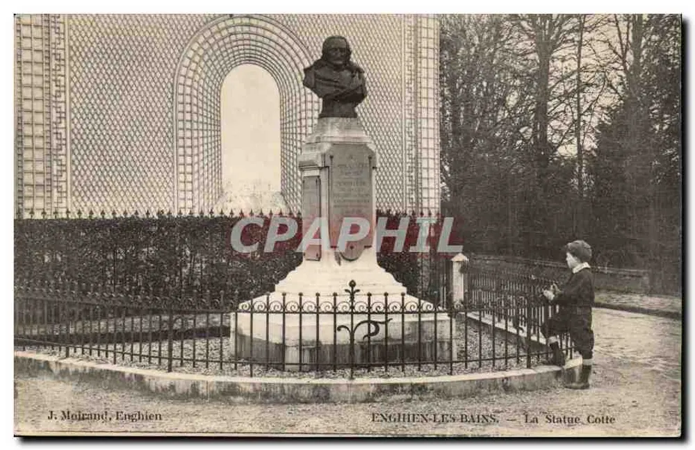 Enghien-les-Bains — A Estátua de Cotte — J. Moicand, Enghien - Frente