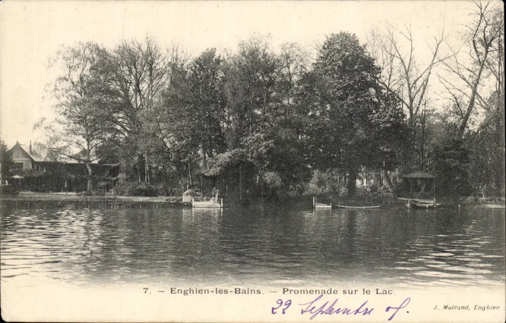 Enghien-les-Bains — Promenade am See — J. Moirand, Enghien - Vorderseite