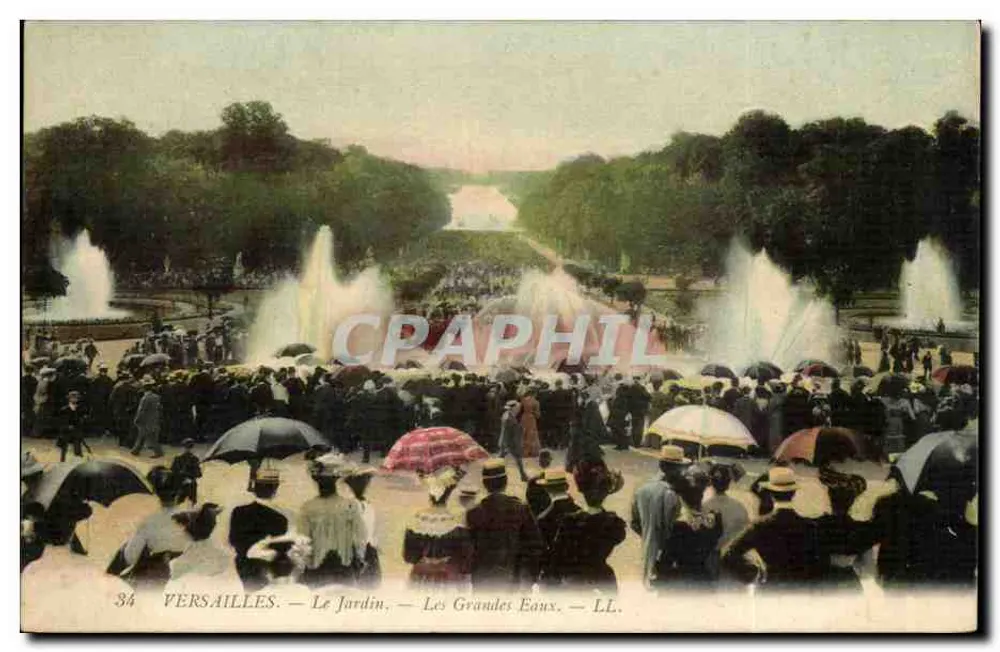 Versailles — O Jardim, As Grandes Águas — LL. n°34 - Frente