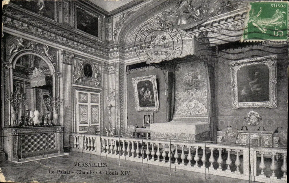 Versailles — O Palácio – Quarto de Luís XIV — Edição Cosset - Frente