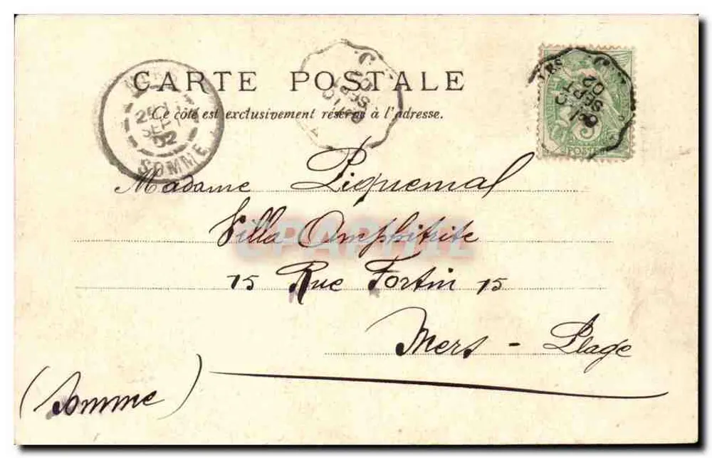 Versailles — O Palácio e a Capela — V.P. No. 1337 - Verso