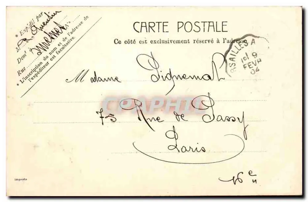 Versailles - Bassin de Neptune — editor P. Bérenger, n° 5114 - Verso