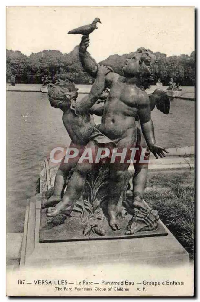 Versailles — Der Park — Wasserparterre — Gruppe von Kindern — A.P. — n°107 - Vorderseite