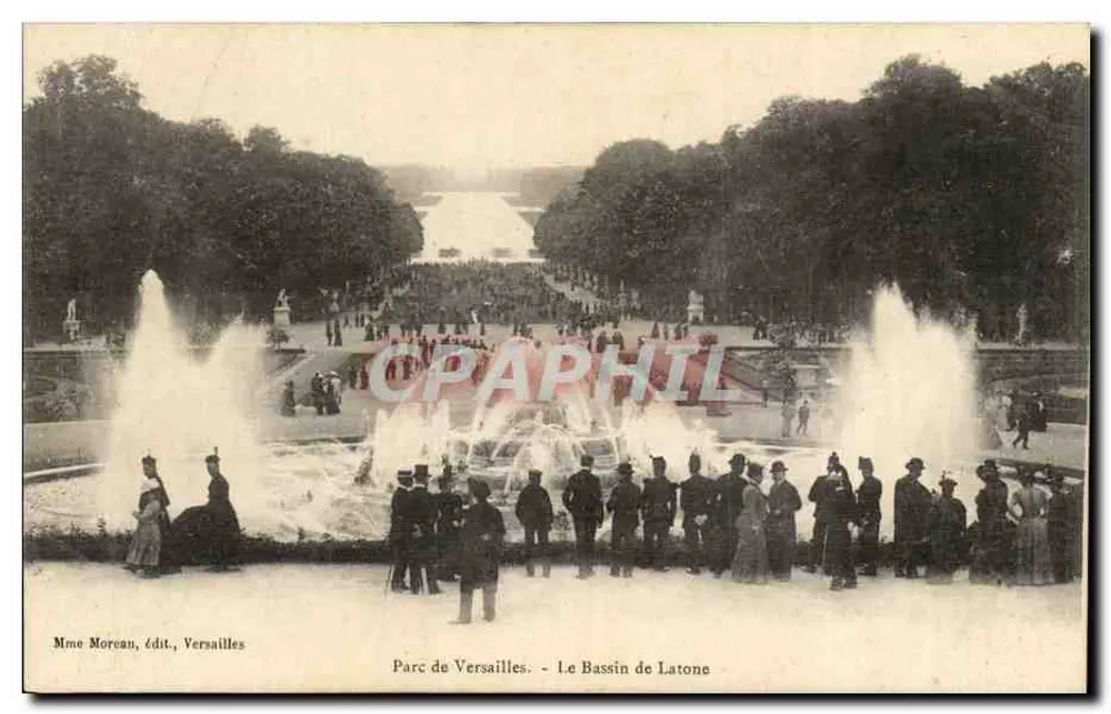 Parque de Versalhes - O Bassin de Latone — Mme Moreau, editora, Versalhes - Frente