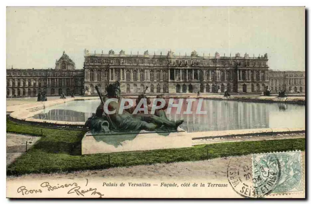 Palácio de Versalhes — Fachada, lado da Terrasse — Poons Raisers, n°16 - Frente