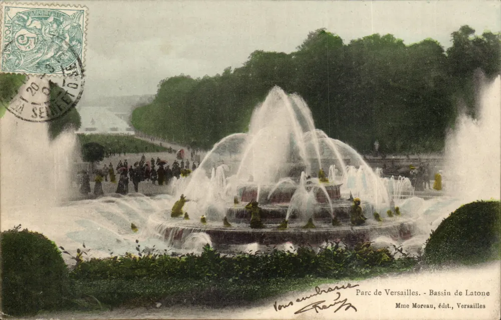 Parque de Versailles - Bassin de Latone — Mme Moreau, editora, Versailles - Frente