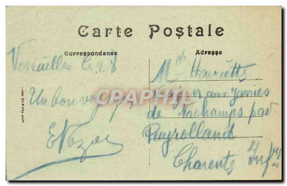 Versailles — Das Schloss — Der Kriegsraum — LL. — Nr. 46 - Rückseite
