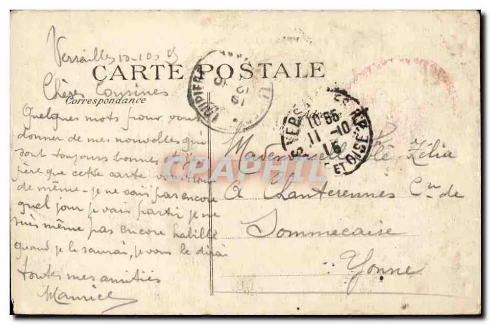 Versailles — Vista Geral — editor VERSAILLES n° 180 - Verso