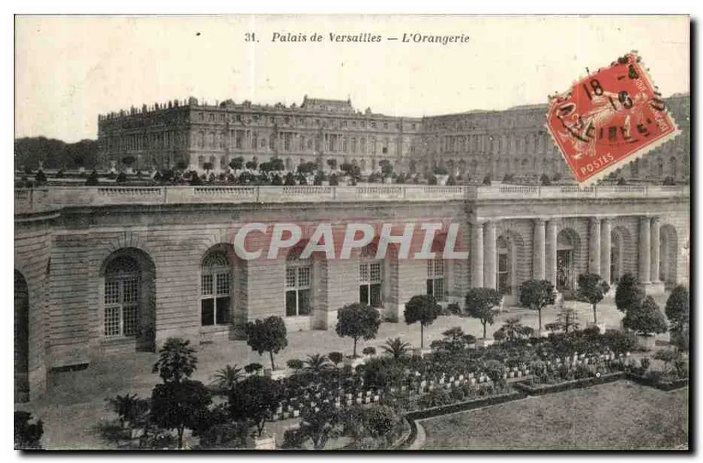 Palácio de Versalhes — A Orangerie — Editor E. DUNOIS, n°31 - Frente