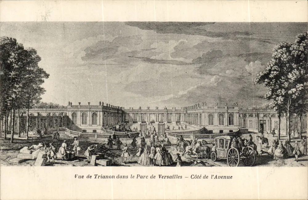 Ansicht von Trianon im Park von Versailles – Seite der Avenue – Verlag Eda, Versailles - Vorderseite