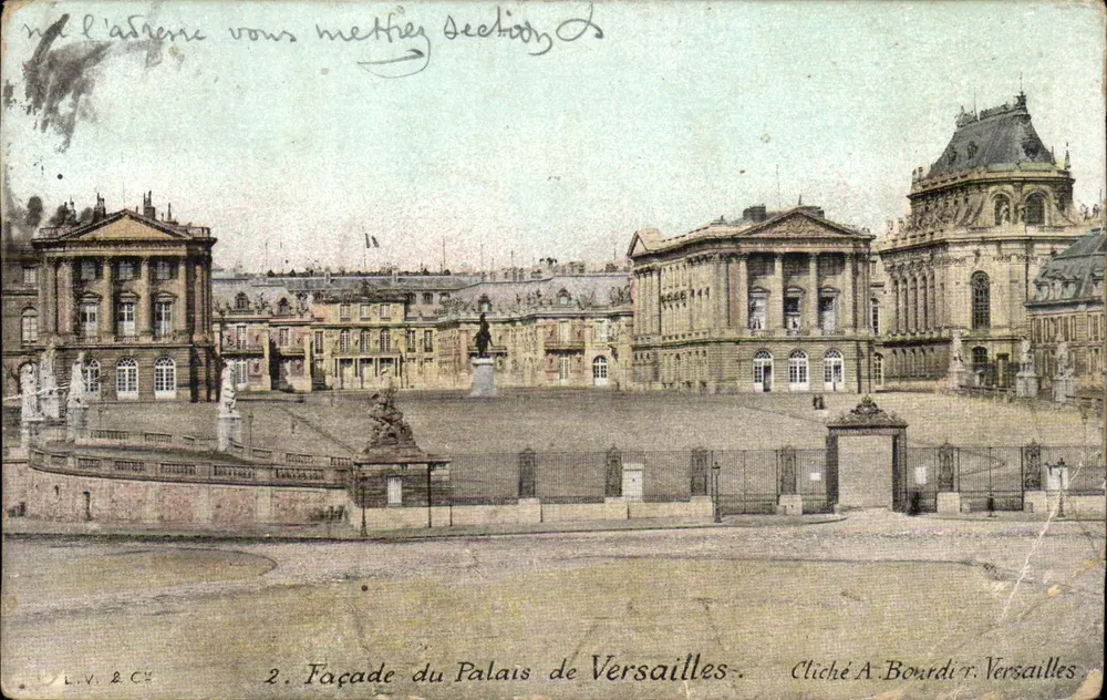 Fachada do Palácio de Versalhes — Cliché A. Bourdier, Versalhes — n°2 - Frente