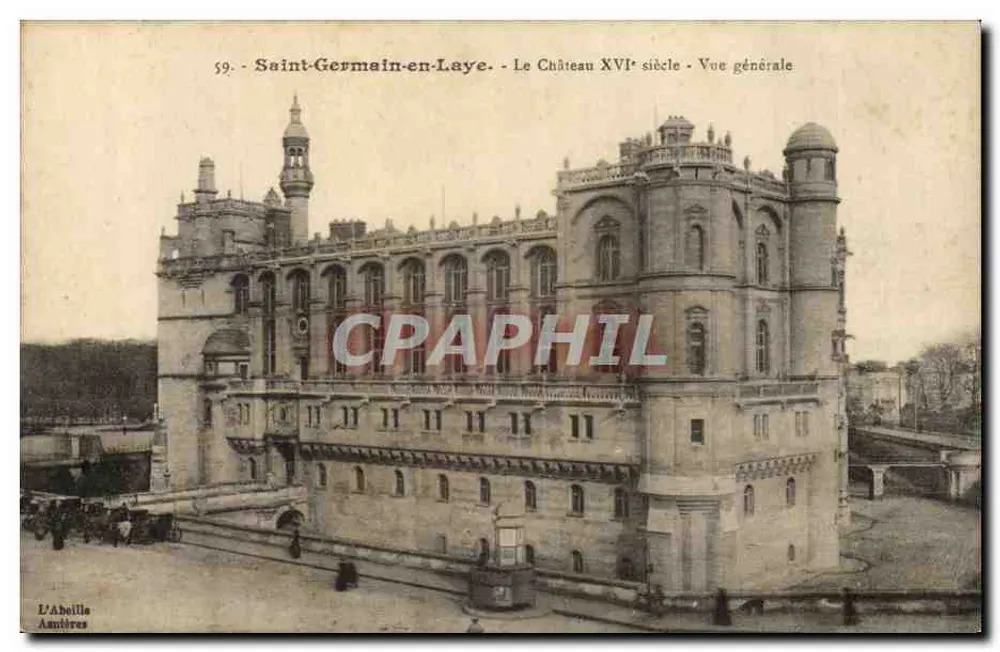 Saint-Germain-en-Laye - O Castelo do Século XVI - Vista Geral - L'Abellie, Amiens - Frente