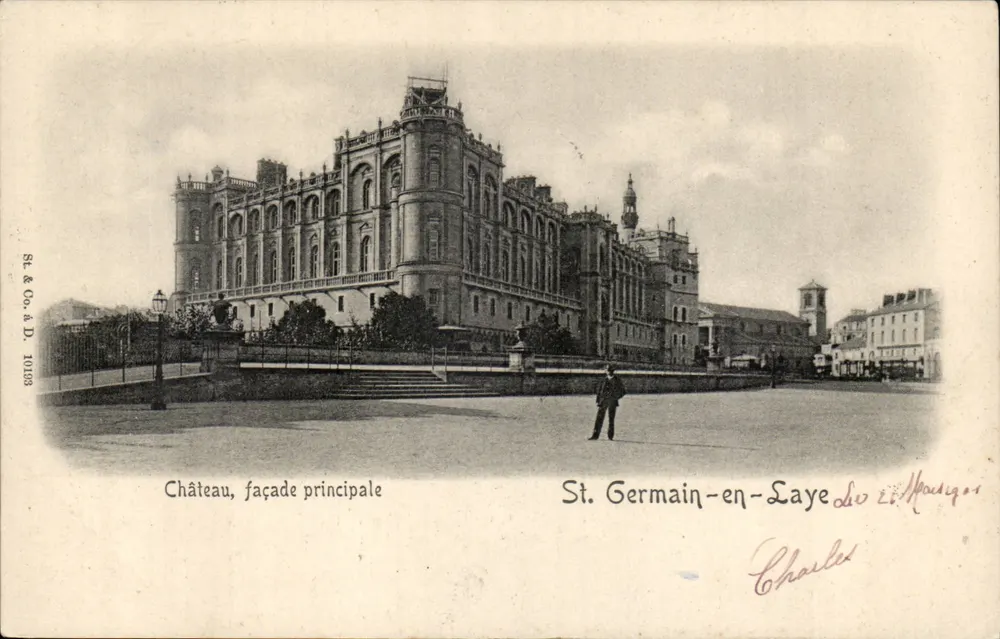 Castelo, fachada principal — St. Germain-en-Laye — St. & Co. à D. n° 10133 - Frente