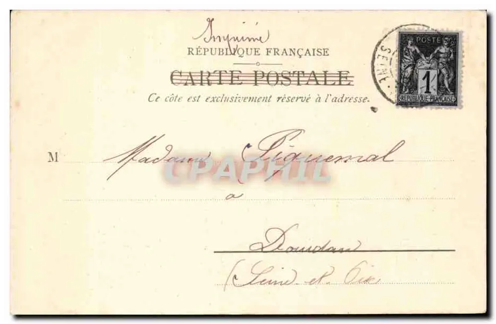 Castelo, fachada principal — St. Germain-en-Laye — St. & Co. à D. n° 10133 - Verso