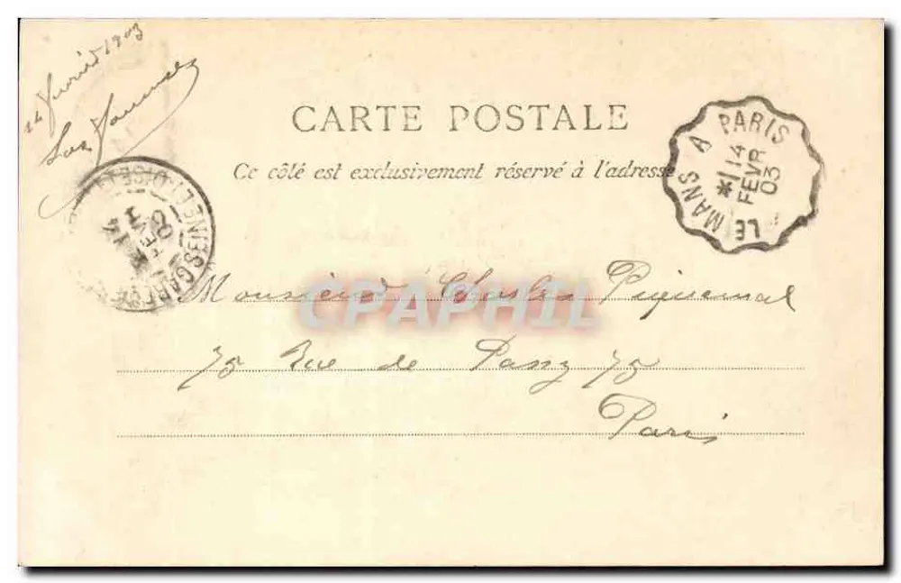 Castelo de Rambouillet — Fachada Leste — A. Bouronna, Imp. Edit., Versailles - Verso