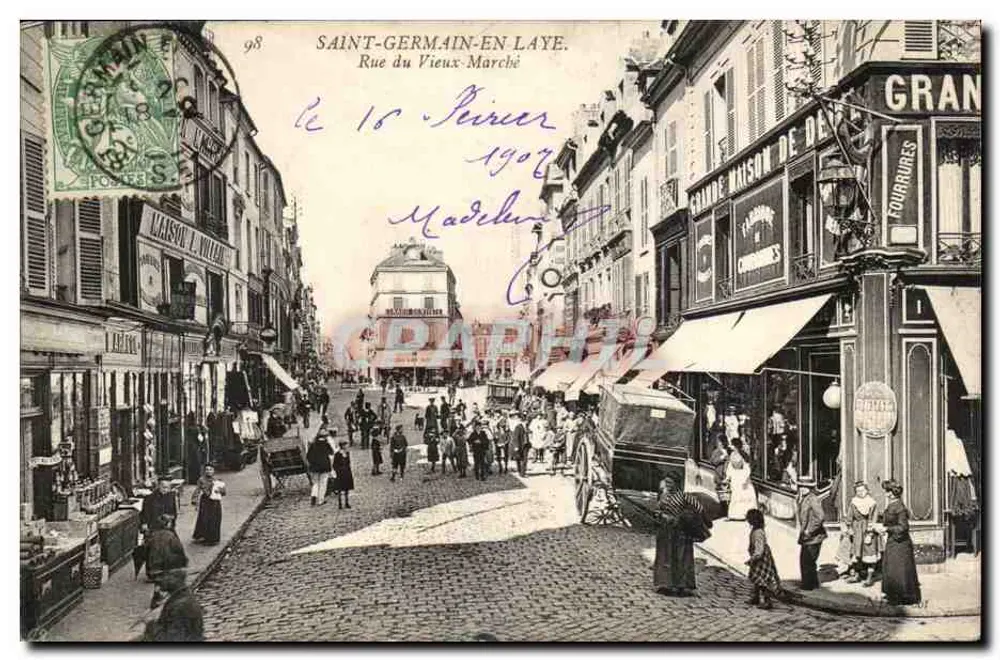 Saint-Germain-en-Laye — Rue du Vieux-Marché — unbekannter Verleger, Nr. 98 - Vorderseite