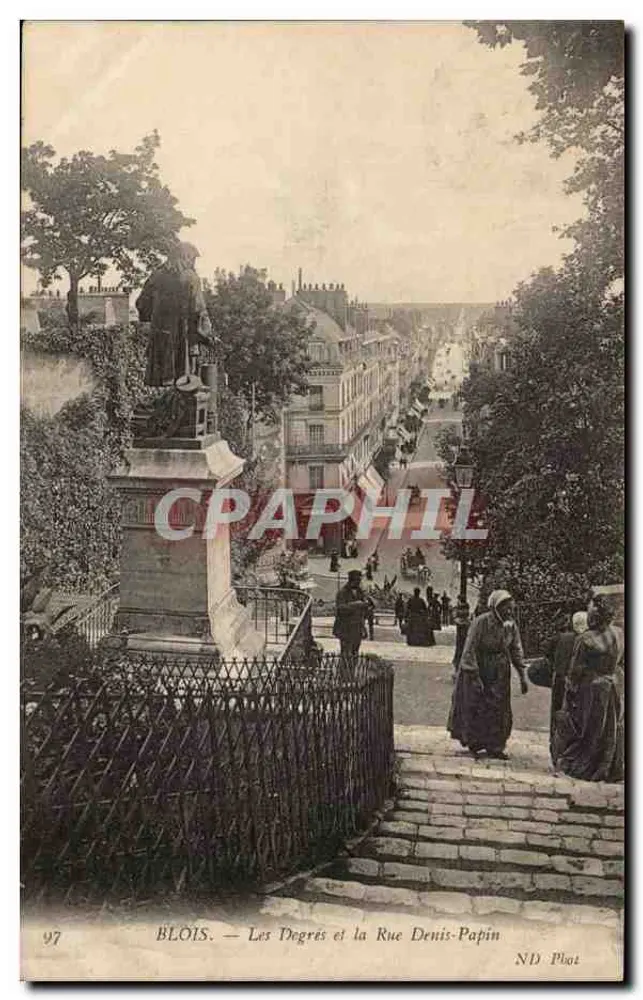 Blois — Die Treppen und die Straße Denis-Papin — ND Phot - Vorderseite