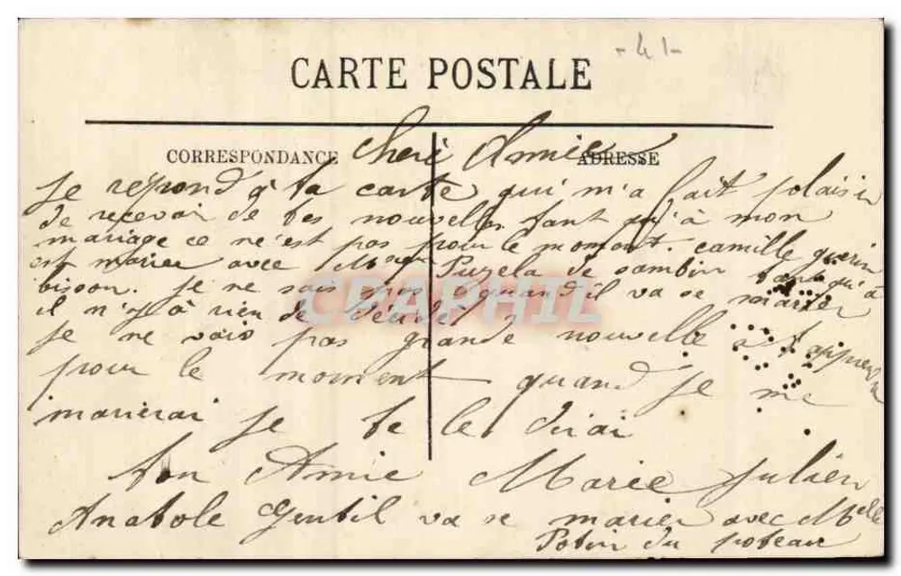 Pont-Levoy — O Hotel de Ville — Gliché e Edição Clergeau, Pont-Levoy - Verso