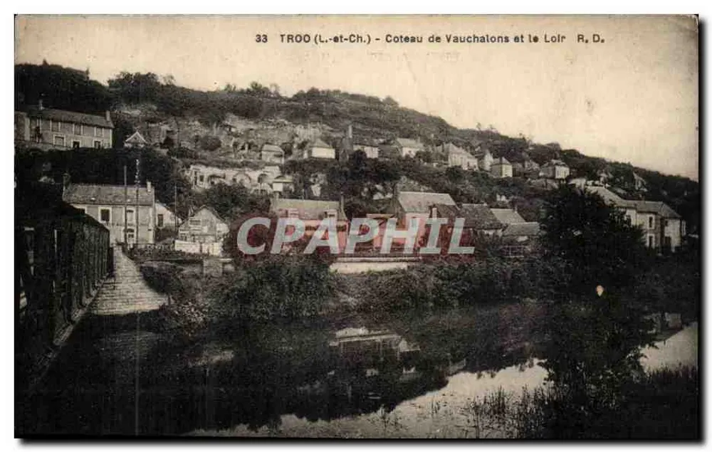 Troo (Loir-et-Cher) — Colina de Vaulchalons e o Loir — R.D. — n°33 - Frente